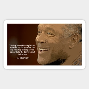 oj simpson quote Sticker